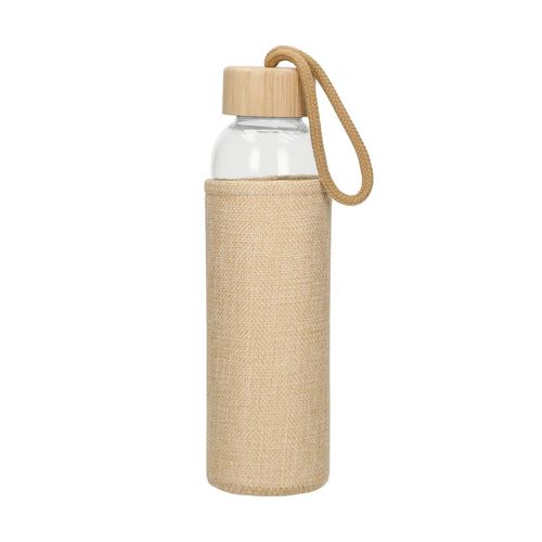 Bouteille en verre avec habillage "Natural", 0,50 l - 1