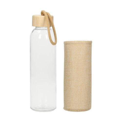Bouteille en verre avec habillage "Natural", 0,50 l - 4