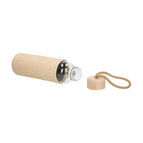 Bouteille en verre avec habillage "Natural", 0,50 l - 5