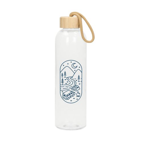 Bouteille en verre avec habillage "Natural", 0,70 l - 6