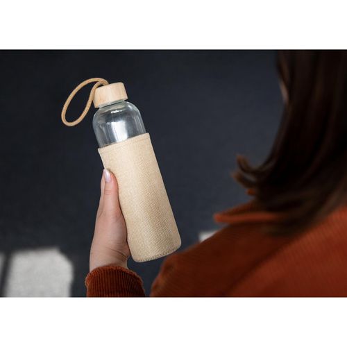 Bouteille en verre avec habillage "Natural", 0,70 l - 7