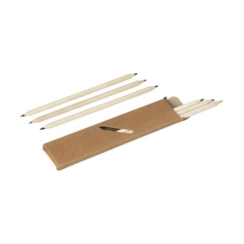 Crayons de coloriage "Duo", set de 6 pièces, SquareNuts - Mataro Advice srl