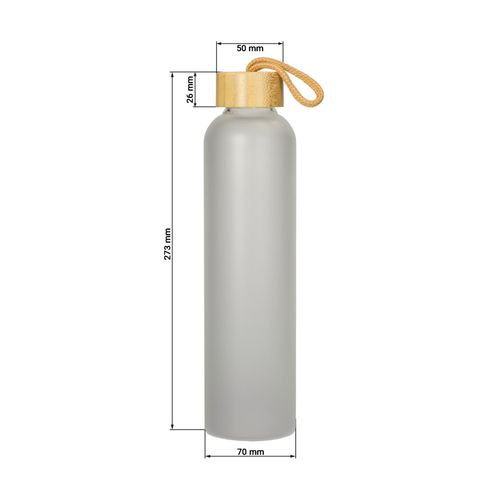 Bouteille en verre "Bamboo" 750ml, Frosted - 3