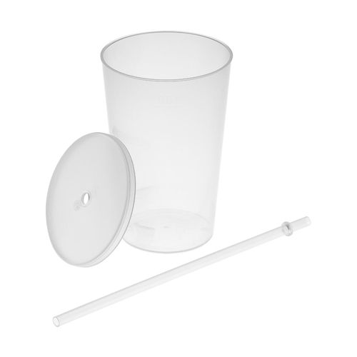 Gobelet « Vital », 500 ml avec couvercle et paille - 4