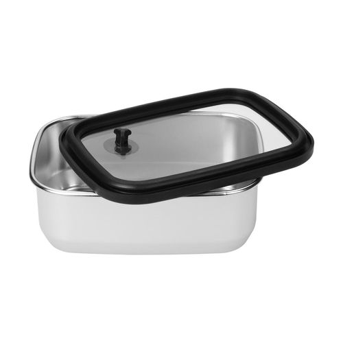 Boîte à lunch en acier inoxydable avec couvercle en verre "RILO", 550 ml - 5