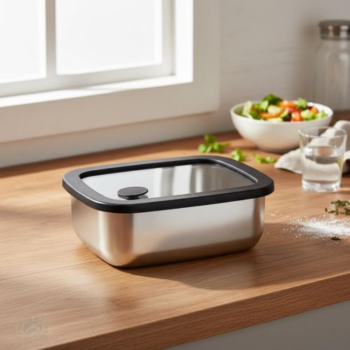 Boîte à lunch en acier inoxydable avec couvercle en verre "RILO", 550 ml - 7