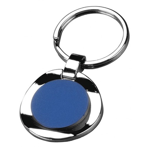 PORTE-CLÉS BLEU AVEC BOÎTE EN METAL