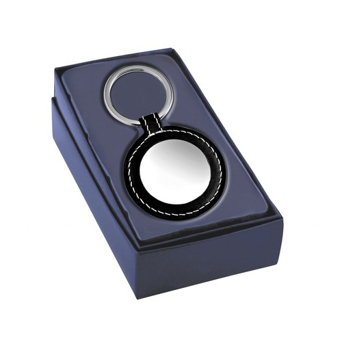 PORTE-CLÉS CUIR NOIR ROND thumbnail 4