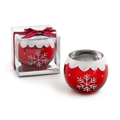 PORTE-BOUGIE CHAUFFE-PLAT FLOCON NEIGE