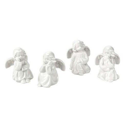 SET 4 pcs ANGELETS EN PORCELAINE-h 90mm
