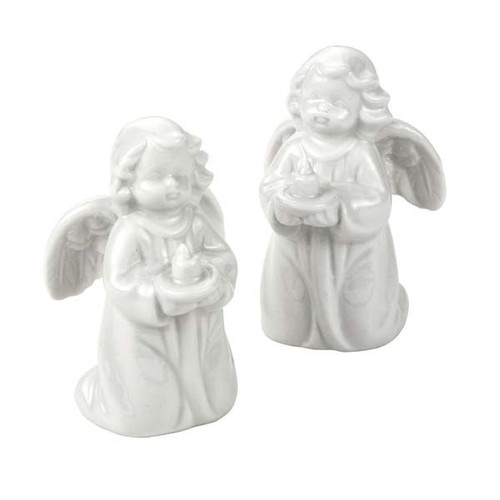 SET 2 pcs ANGELETS EN PORCELAINE-h 98mm