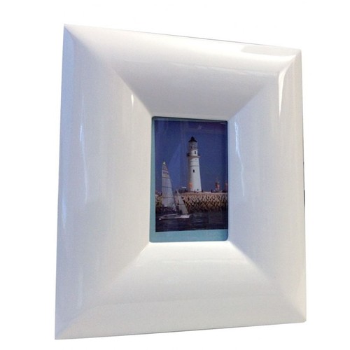 PORTE-PHOTOS BLANC BOMBÉ  - 130x180 mm