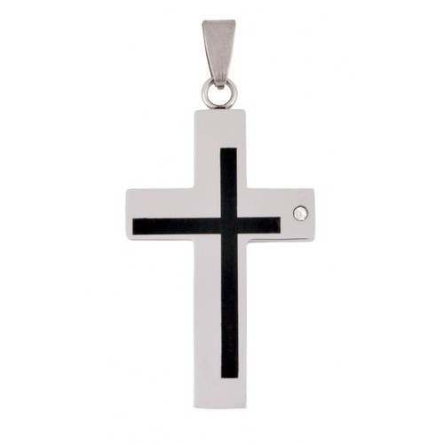 PENDENTIF ACIER CROIX