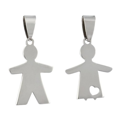 PENDENTIF ACIER ELLE & LUI
