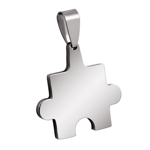 PENDENTIF ACIER PUZZLE 25x25mm