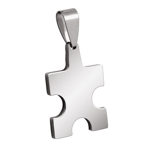 PENDENTIF ACIER PUZZLE 16x25mm