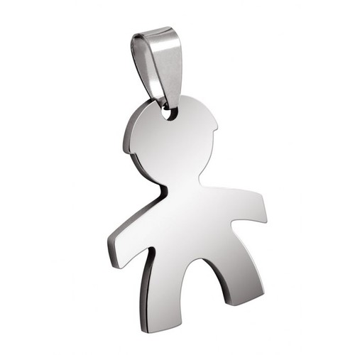 PENDENTIF ACIER ENFANT 22x28mm