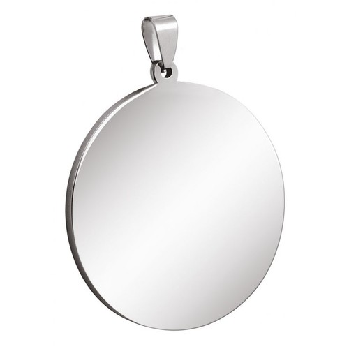 PENDENTIF ROND D'ACIER DIAM. 45mm