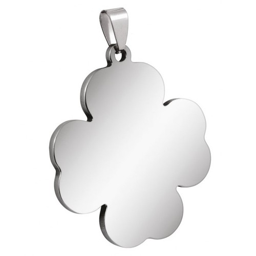 PENDENTIF FLEUR GRAND D'ACIER 37x42mm