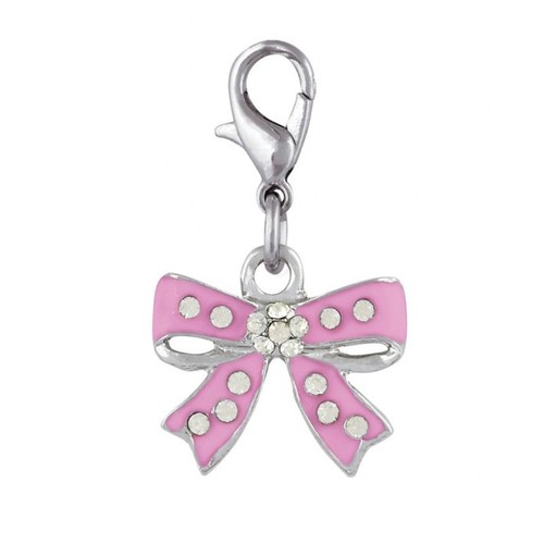 PENDENTIF - RUBAN ROSE