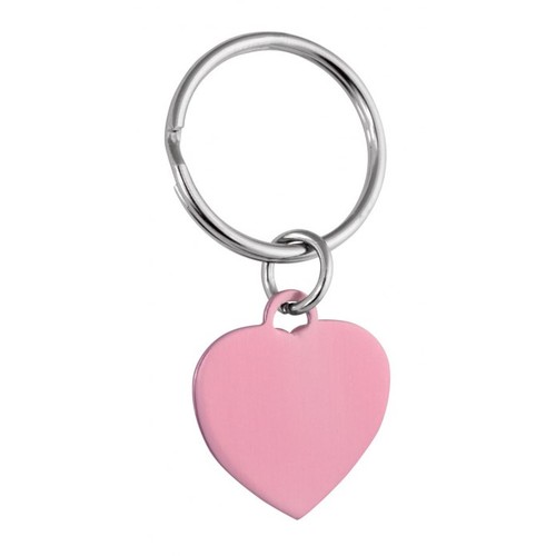 PENDENTIF COEUR ROSE - 25x22 mm