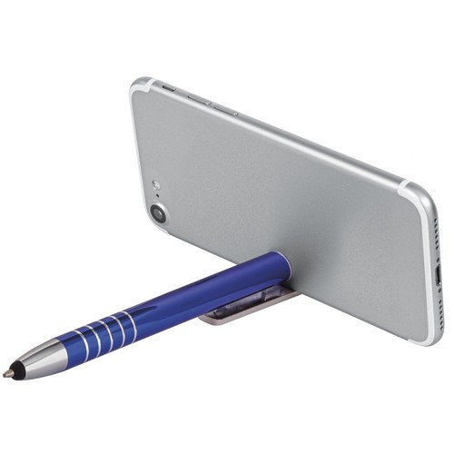 STYLO À BILLE ALUMINIUM BLEU, AVEC TOUCH thumbnail 4