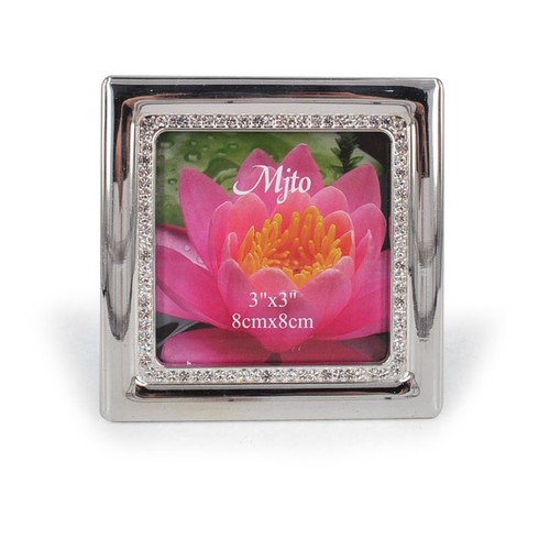 PORTE-PHOTOS ARGENT CRISTAL - 80x80 mm