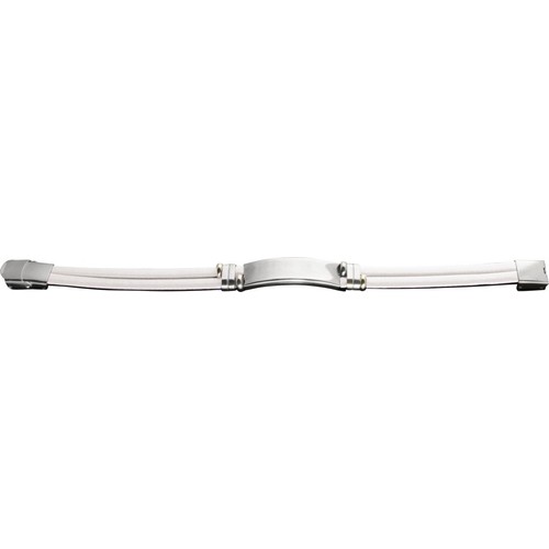 BRACELET DOUBLE CORDONNET BLANC ET ACIER