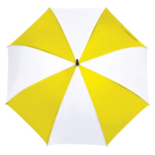 PARAPLUIE GOLF BLANCHE/JAUNE MANCHE PVC thumbnail 4