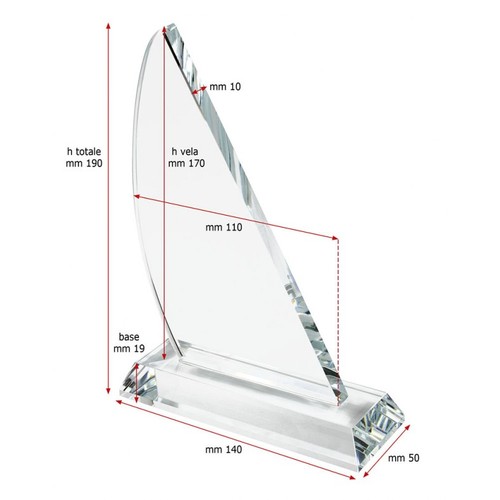 TROPHEE VOILE 170X110X10 MM thumbnail 4
