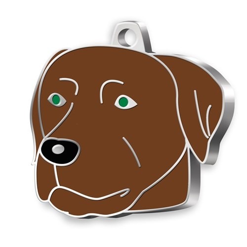 MEDAILLE CHIEN LABRADOR CHOCOLAT
