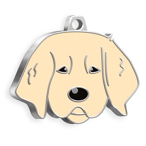 MEDAILLE CHIEN G.RETRIEVER PUPPY CRÈME