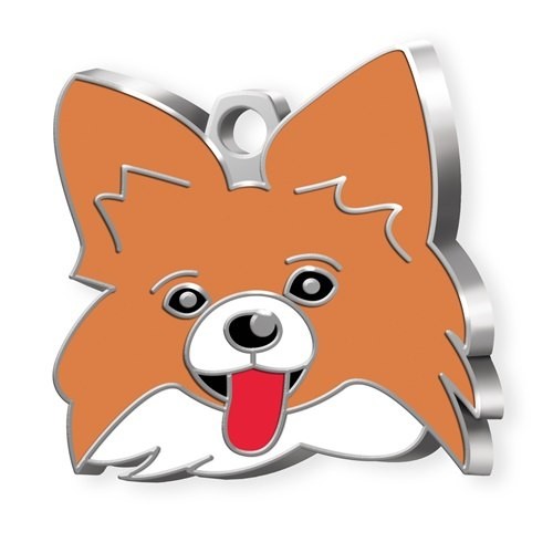 MEDAILLE CHIEN PAPILLON FAUVE