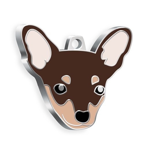 MEDAILLE CHIEN PINSCHER MARRON