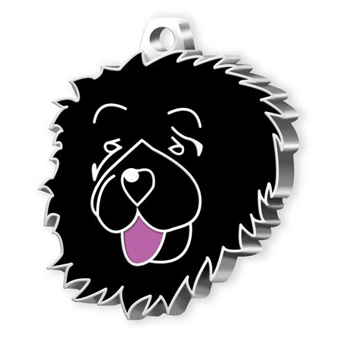 MEDAILLE CHIEN CHOW CHOW NOIR