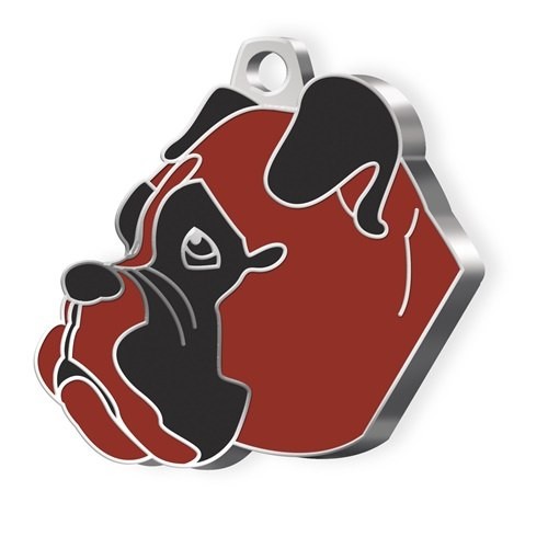MEDAILLE CHIEN BOXER MARRON