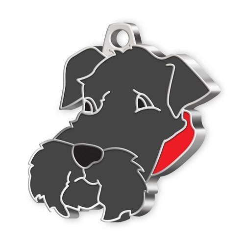 MEDAILLE CHIEN SCHNAUZER GRIS