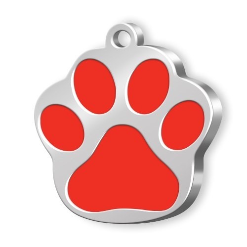 MEDAILLE PATTE GRANDE ROUGE