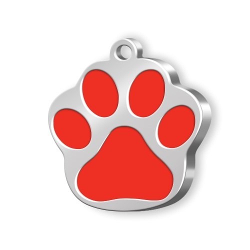 MEDAILLE PATTE PETITE ROUGE