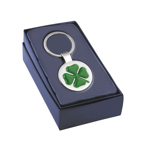 PORTE-CLES TREFLES 4 FEUILLES VERT/CREUX thumbnail 6