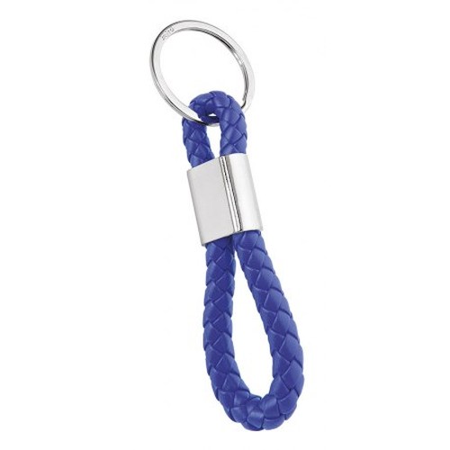 PORTE-CLÉS CÂBLE TRESSÉ BLEU