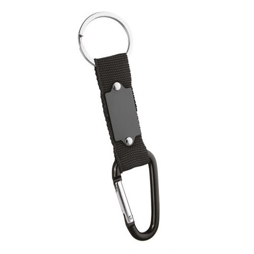 PORTE-CLÉS MOUSQUETON NOIR