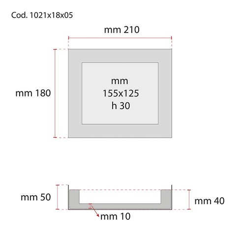 BOÎTE BLEUE SATIN BLEU 210X180X50 MM thumbnail 4