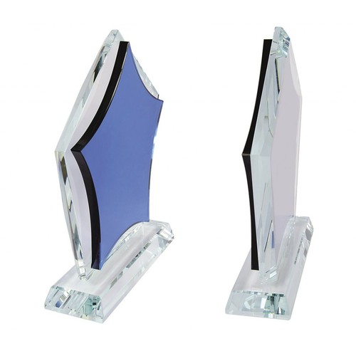 TROPHÉE EN VERRE ÉTOILE BLEUE thumbnail 5