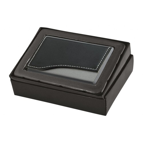 PORTE-CARTES MÉTAL BRUNI PU NOIR thumbnail 4