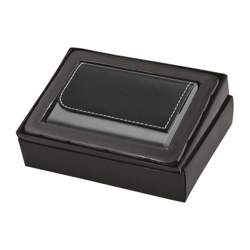 PORTE-CARTES MÉTAL BRUNI PU NOIR thumbnail 4