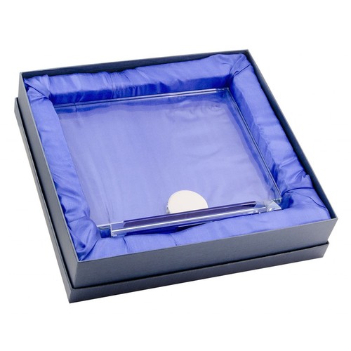 PLAQUE VERRE AVEC PROFIL BLEU 240x190 mm thumbnail 4