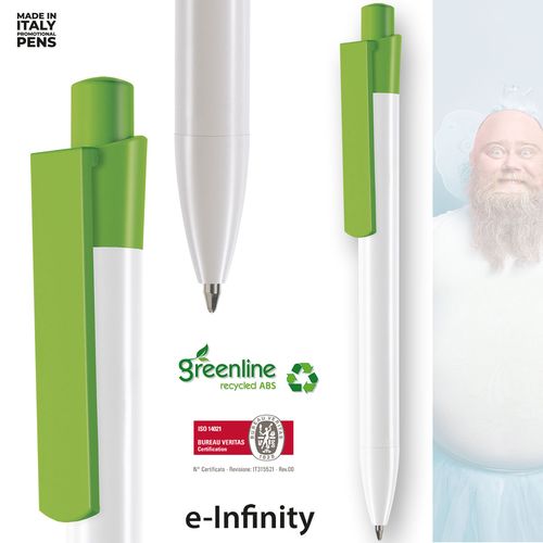 Stylo Bille e-Infinity Recycled White personnalisé