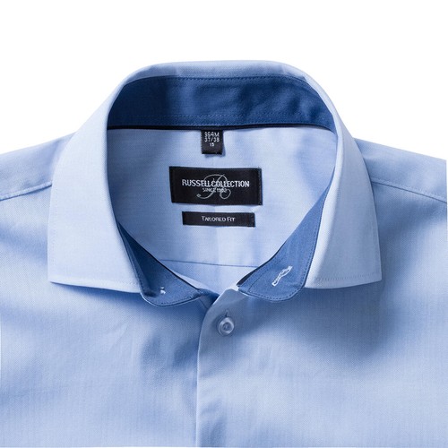 Tailored Contrast Herringbone Shirt LS thumbnail 4