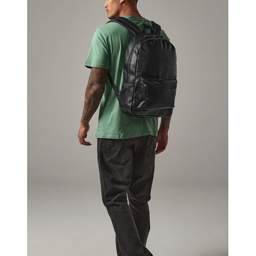 Faux Leather Fashion Backpack - 2